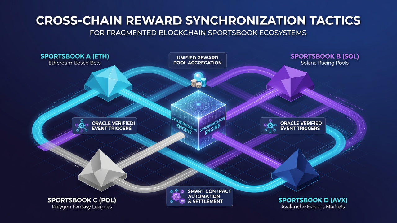 Darstellung von Belohnungssynchronisation über verschiedene Blockchain-Netzwerke