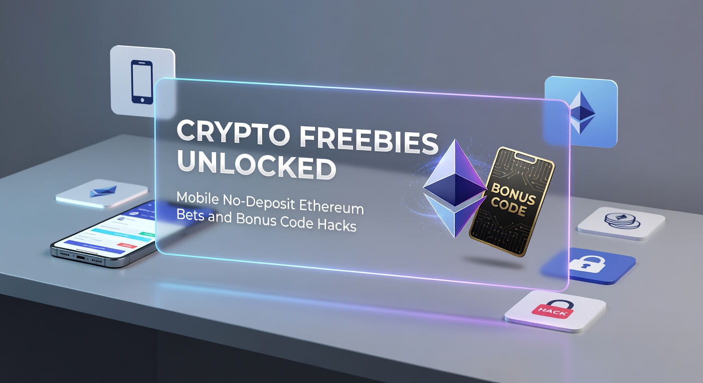 Smartphone mit Ethereum-Wallet und mobilen Wett-Apps im Vordergrund, symbolisiert risikofreie Krypto-Wetten