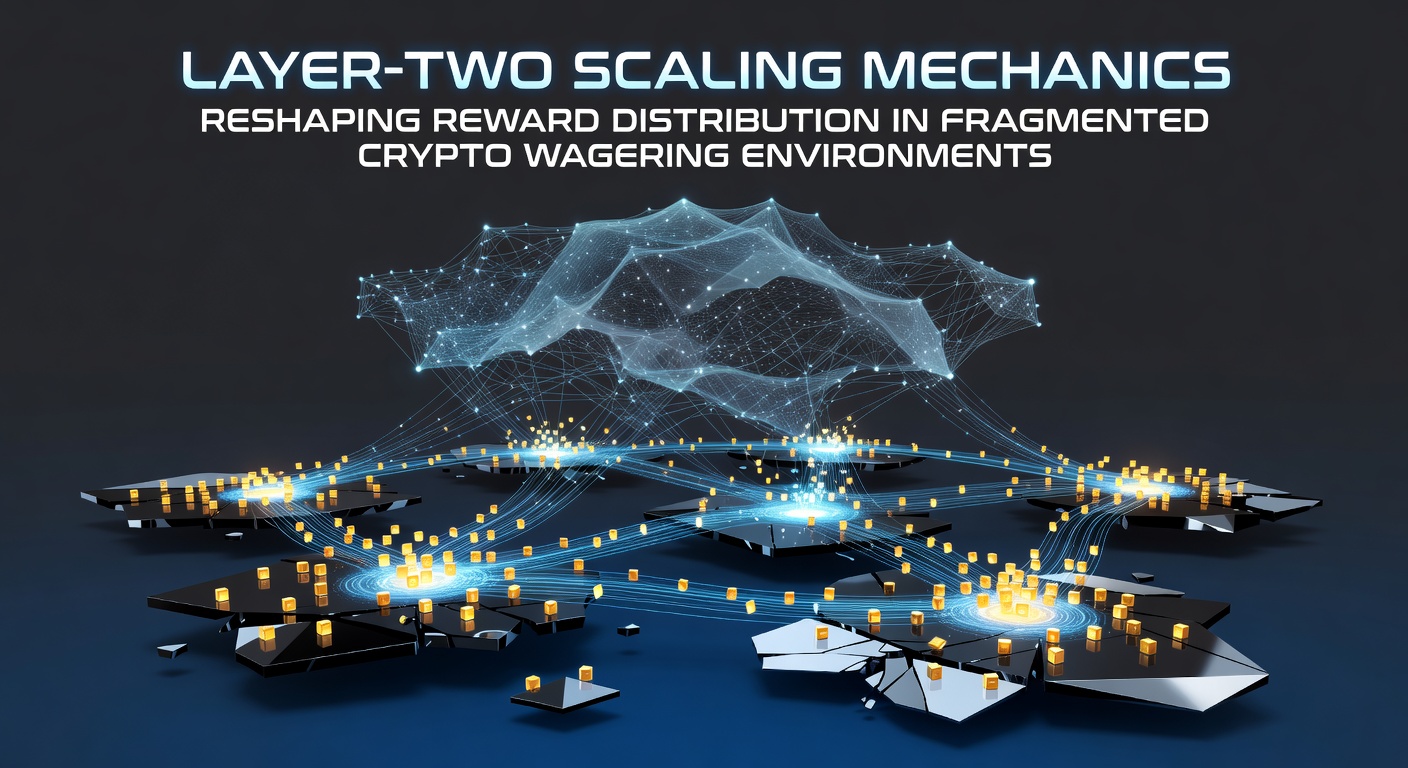 Visualisierung von Layer-Two-Skalierungsmechanismen in Krypto-Wettnetzwerken mit Belohnungsverteilung über Blockchain-Fragmenten