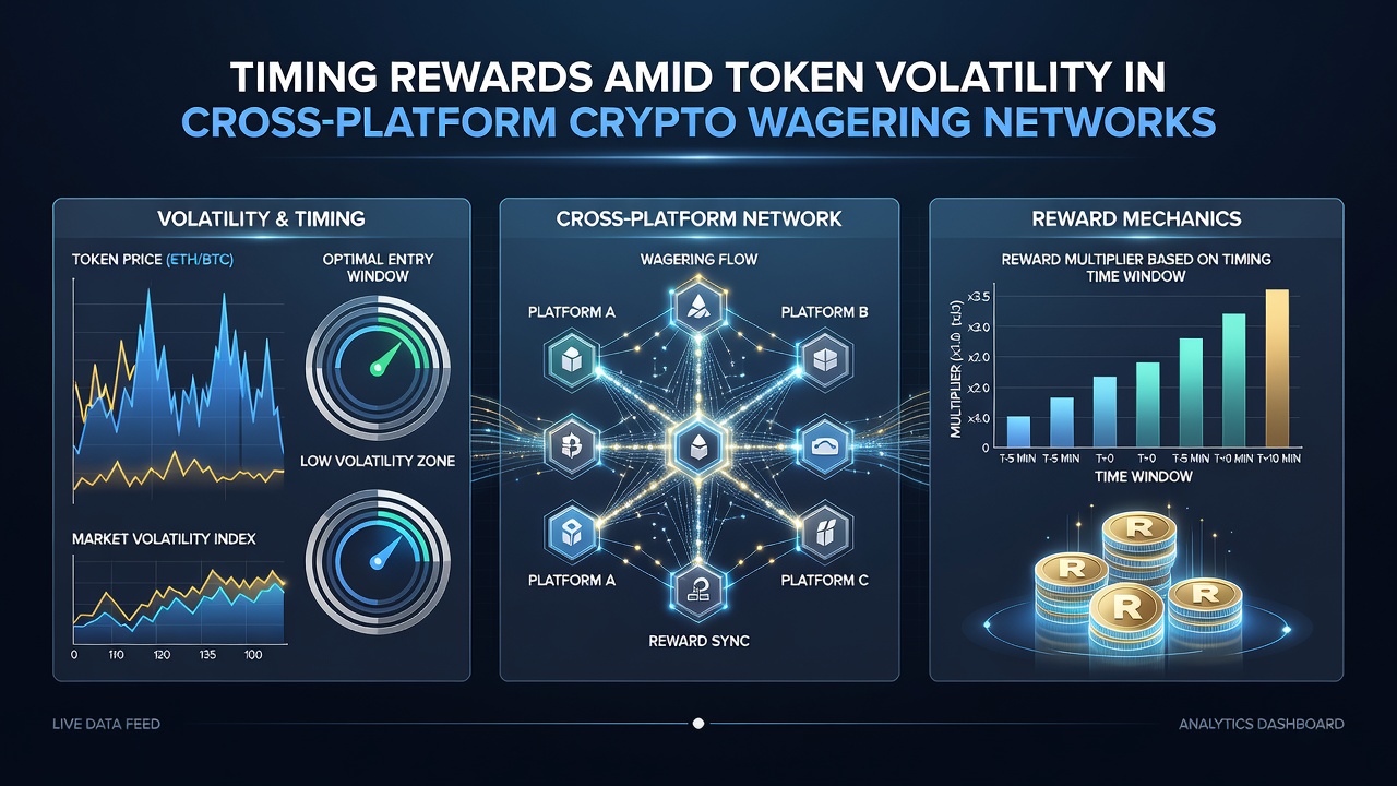 Darstellung von Cross-Platform-Synchronisation und Belohnungsmechanismen bei Token-Volatilität
